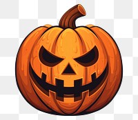 PNG Halloween pumpkin anthropomorphic jack-o'-lantern representation. AI generated Image by rawpixel.