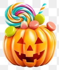 PNG Halloween 3D candy cute dessert food anthropomorphic. 