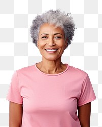 PNG Senior african american woman portrait smiling adult. 