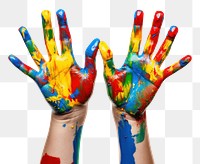 PNG Hand finger paint  