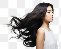 PNG Asian woman hair portrait adult photo. AI generated Image by rawpixel.