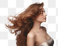 PNG Woman hair portrait adult brown. AI generated Image by rawpixel.
