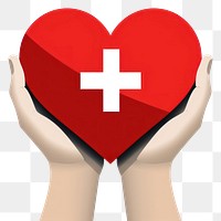 PNG Healthcare icon heart symbol hand. 