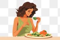 PNG Eating plate adult women. AI generated Image by rawpixel.
