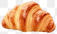 PNG 3D croissant bread food bun. 