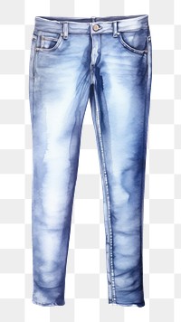 PNG Blue jeans denim pants white. 