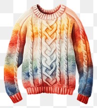 PNG Knitted sweater sweatshirt creativity outerwear. 