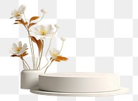 PNG Flower porcelain table plant. 