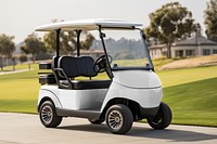 Golf cart png mockup, vehicle, transparent design