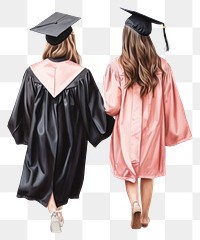 PNG Graduation adult white background togetherness. AI generated Image by rawpixel.