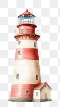 PNG Lighthouse architecture building tower. AI generated Image by rawpixel.