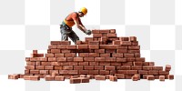 PNG Brick construction worker wall