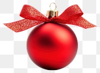 PNG Christmas ornament ribbon ball.