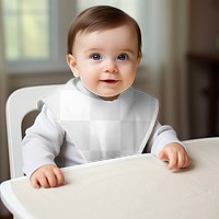 Baby bib png transparent mockup