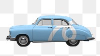 Classic car png, retro vehicle, transparent background