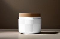 Skincare jar png mockup, transparent product packaging