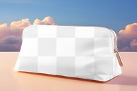 Makeup pouch png mockup, transparent design