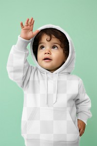 Toddlers' hoodie png transparent mockup