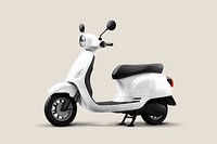Motorcycle scooter png mockup, transparent vehicle