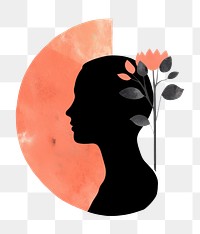 PNG Silhouette art flower adult. 