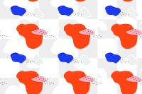 Cute abstract png pattern, transparent background with colorful shapes