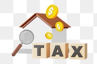 PNG Property tax 3D, finance remix, transparent background