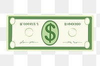 Bank notes png, aesthetic illustration, transparent background