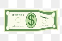 Bank notes png, aesthetic illustration, transparent background