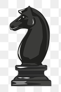 Knight chess png, aesthetic illustration, transparent background