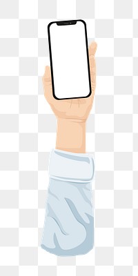 Phone device png, aesthetic illustration, transparent background