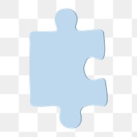 Puzzle piece png, aesthetic illustration, transparent background