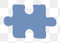 Puzzle piece png, aesthetic illustration, transparent background