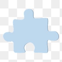 Puzzle piece png, aesthetic illustration, transparent background