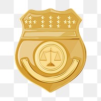 Legal badge png, aesthetic illustration, transparent background