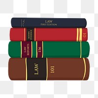 Law book png, aesthetic illustration, transparent background