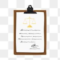 Legal paper png, aesthetic illustration, transparent background