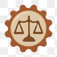 Legal justice png, aesthetic illustration, transparent background