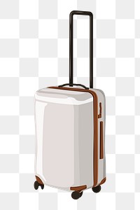 Suitcase png, aesthetic illustration, transparent background