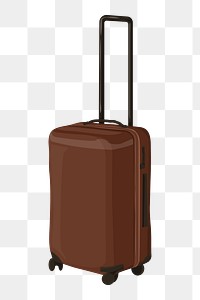 Suitcase png, aesthetic illustration, transparent background