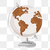 Earth globe png, aesthetic illustration, transparent background