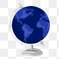 Earth globe png, aesthetic illustration, transparent background