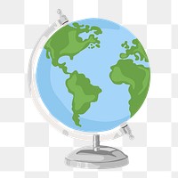 Earth globe png, aesthetic illustration, transparent background