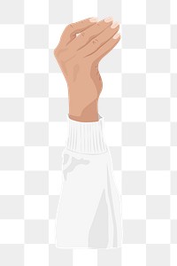 Hand holding png, aesthetic illustration, transparent background