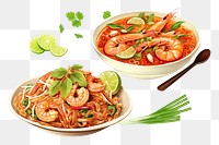 Famous Thai food png digital art, transparent background