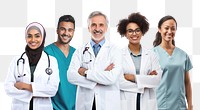 Healthcare workers png, hospital remix, transparent background