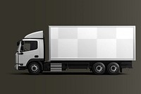 Trailer truck png mockup, transporting vehicle, transparent design