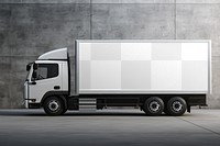 Trailer truck png mockup, transporting vehicle, transparent design