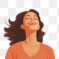 PNG Happy woman laughing smile adult. AI generated Image by rawpixel.