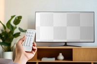 Smart TV screen png mockup, transparent design