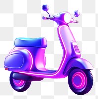 PNG Neon icon scooter motorcycle vehicle purple. 